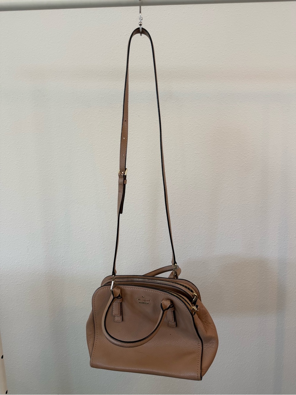 Kate Spade Tan Satchel With Crossbody Strap